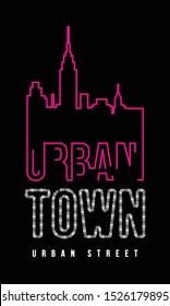 Urban Street sticker ripped slogan typography for print t shirt vector illustrations. With illustration cool slogans. Vector graphic design for t shirt and other uses.