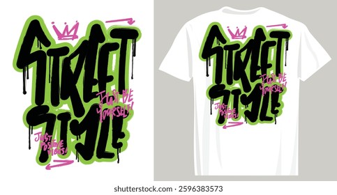 Urban street style grunge quote typography text and drawing. Vector illustration design for fashion, t shirt graphics, prints, posters