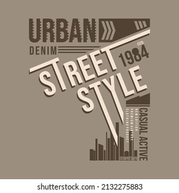 urban street style, lettering typography t-shirt design. stylish apparel trendy design. for clothing printing and other uses