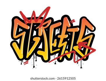 Urban street style retro handwriting quote slogan text. Grunge arrow and crown drawing. Vector illustration design for fashion, t shirts, prints, posters, textile graphics.