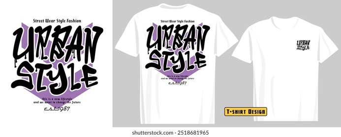 Urban street style typography. Vector illustration design