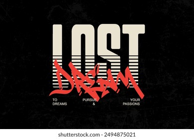 Urban street wear graphic tee style template design