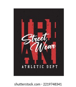 urban street wear latest t shirt design for print vector