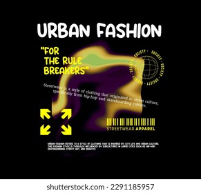 Urban Streetwear Aesthetic T-Shirt Design, Slogan Typography. for Screen Printing Design