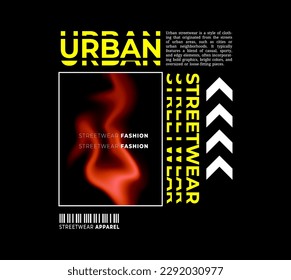 Urban Streetwear Aesthetic T-Shirt Design, Slogan Typography. for Screen Printing Design