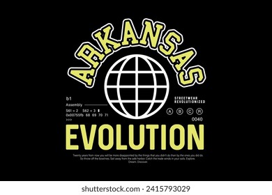 Urban Streetwear arkansas Aesthetic typography quotes vector graphic design