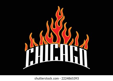 Urban Streetwear chicago design template vector