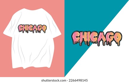 Urban streetwear design with Chicago typography