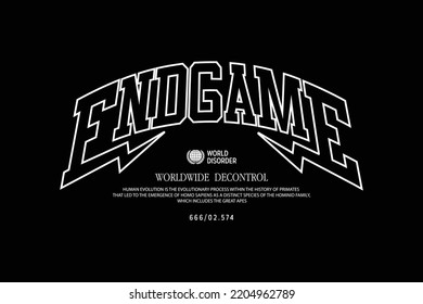 Urban Streetwear endgame Graphic tees Design ideas customize templates