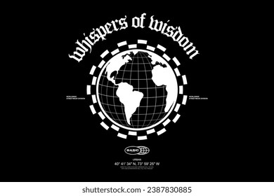 Urban streetwear Motivational quotes graphic tee vector design