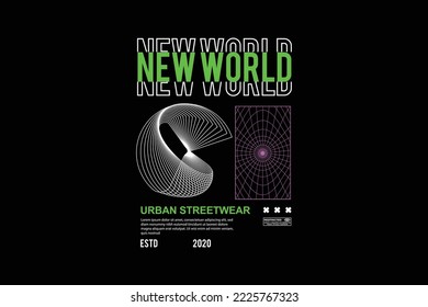 Urban Streetwear new worlddesign template vector