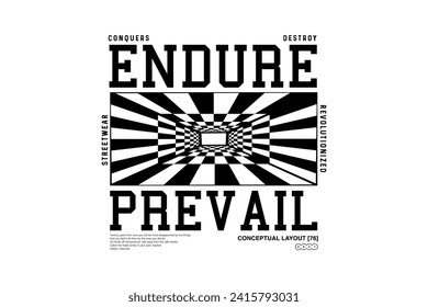 Urban Streetwear prevail Aesthetic typography quotes vector graphic design