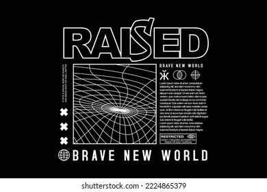 Urban Streetwear raised design template vector