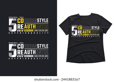 Urban Style Authentic Sportswear Premium Quality T-Shirt Design