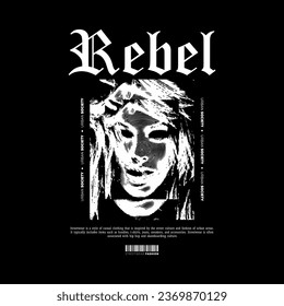 Urban Style Design, Black and White Texture, Streetwear and Typography. For screen printing designs for t-shirts, jackets, posters and sweaters.