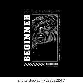 Urban Style Design, Black and White Texture, Streetwear and Typography. For screen printing designs for t-shirts, jackets, posters and sweaters.