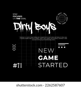 Urban Style Design, Graffiti Art, Streetwear or slogan typography. For Screen Printing Designs for T-shirts, Jackets and Sweaters.