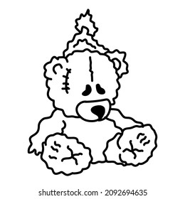 Urban Style Embroidered Streetwear, Birthday Bear Patch