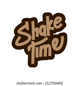Urban Style Embroidered Streetwear, Typography Shake Time Patch