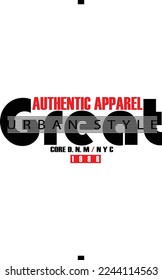 Urban Style Great Vintage, Typography Design For Print