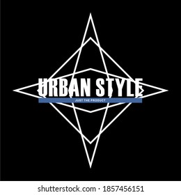 URBAN STYLE, WITH LINE DESIGN, FOR T SHIRT, T SHIRT GRAPHICS, BLACK CLOTH.