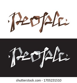 Urban style scotch type inspired logo. people brand template for sport, informal, big city projects