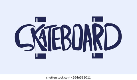 Urban style skateboard vector typography design for extreme sports, content, apparel, and skater community posters