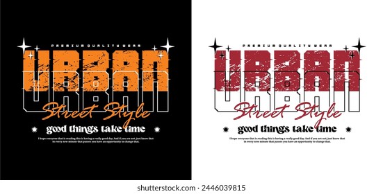 Urbane Typografie, grafische Vektorillustration für T-Shirt-Design, Streetwear, Hoodie, Poster, etc.