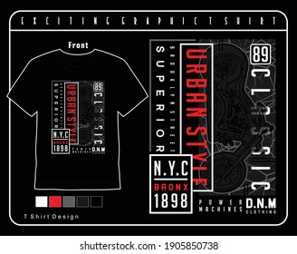 urban style, vector typography illustration graphic design