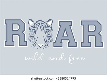 urban s.Vector illustration design for slogan tee, t shirt, fashion graphic, print, sweatshirt.tyle tiger and slogan vector design art