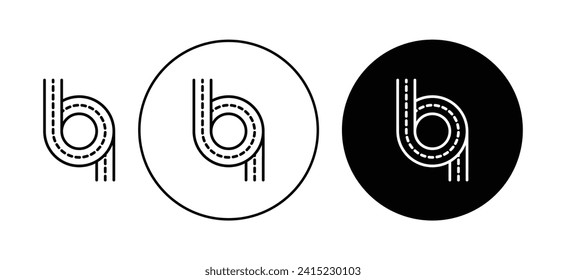 Urban Traffic Network Vector Illustration Set. Intersection and Road System Sign Suitable for Apps and Websites UI Design Style.
