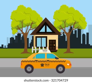 Urban transport and vehicles design, vector illustration