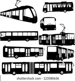 urban transportation collection - vector