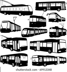 urban transportation collection - vector