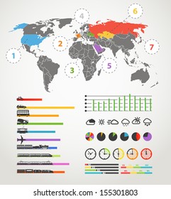 Urban transportation scheme. infographic elements collection