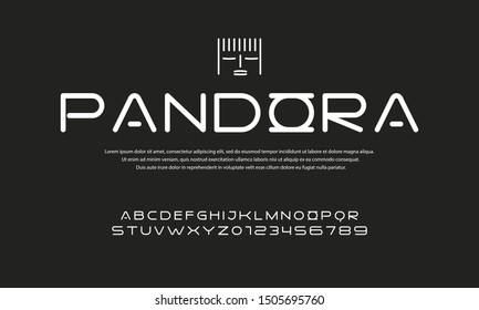 Urban trendy modern alphabet. Font for Logo, poster, invitation, etc. Typography font in capital letters. Vector Illustration.