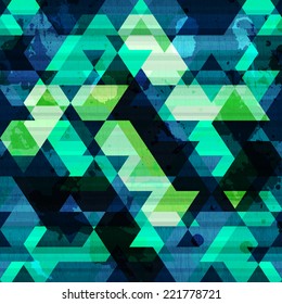 urban triangle seamless pattern with grunge effect