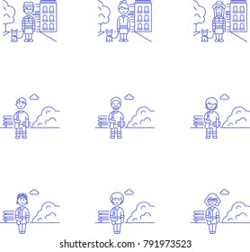 Urban Tribes- Line Icon Set