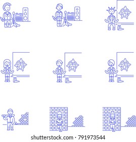 Urban Tribes- Line Icon Set