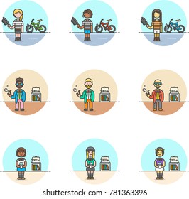 Urban Tribes- Multicolor Icon Set