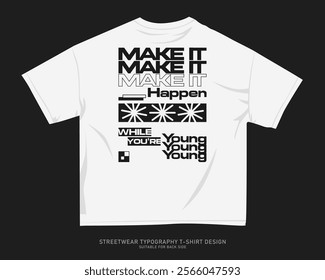 Urban T-shirt Design for Print on Demand. Streetwear T-shirt Design Vector, Typography Quotes Graphic T shirt for Print. Street Style. Merch Design, Clothing Design, Simple Graphic Tee Shirt