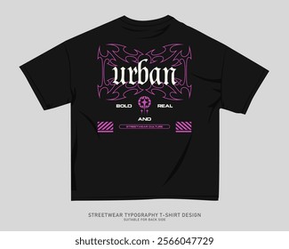 Urban T-shirt Design for Print on Demand. Streetwear T-shirt Design Vector, Typography Quotes Graphic T shirt for Print. Street Style. Merch Design, Clothing Design, Simple Graphic Tee Shirt