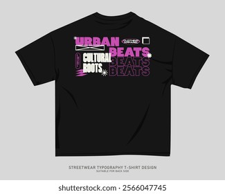 Urban T-shirt Design for Print on Demand. Streetwear T-shirt Design Vector, Typography Quotes Graphic T shirt for Print. Street Style. Merch Design, Clothing Design, Simple Graphic Tee Shirt