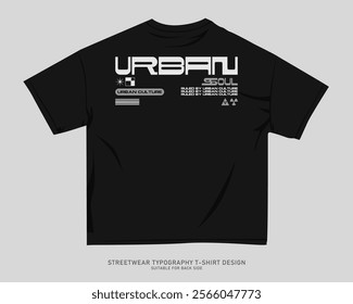 Urban T-shirt Design for Print on Demand. Streetwear T-shirt Design Vector, Typography Quotes Graphic T shirt for Print. Street Style. Merch Design, Clothing Design, Simple Graphic Tee Shirt