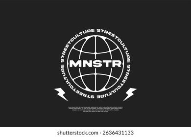 urban tshirt streetwear fashion design vector suitable for printing