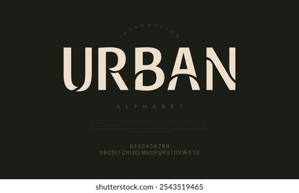 Tipografia urbana beleza moda elegante minimalista serif italic fontes decorativo casamento vintage retro logos. Logotipo de fonte de luxo mínimo alfabeto. Ilustração vetorial