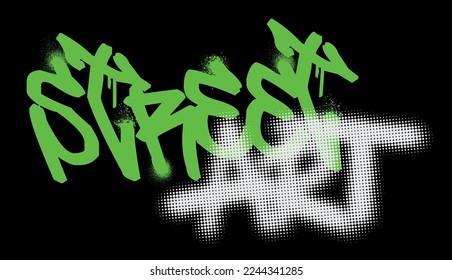 Urban typography graffiti street art slogan text print for graphic tee t shirt or sweatshirt - Vector