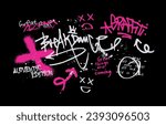 Urban typography street art graffiti slogan print with spray splash effect for graphic tee t shirt or sweatshirt - Vector