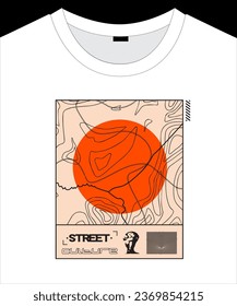 Urban typography street  slogan with abstract graphic print for t shirt or other uses.