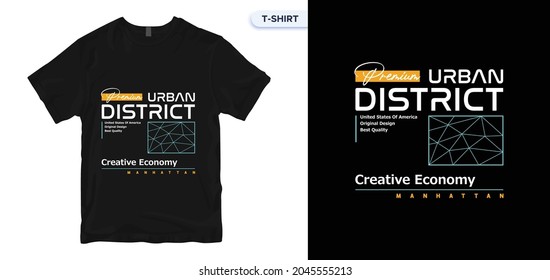Urban typography t-shirt design. Vector print, quotes t shirt, typography, poster. Global swatches.